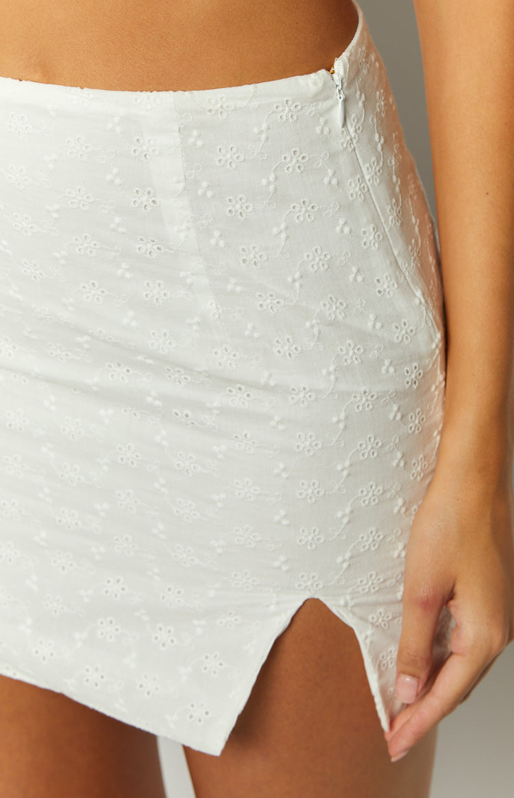 Dallas White Mini Skirt Image