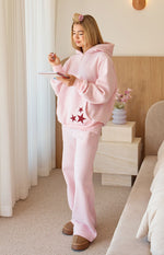 Dania Pink Burgundy Star Track Pants Image