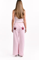 Dania Pink Burgundy Star Track Pants Image