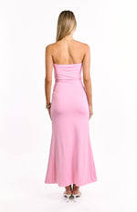 Danielle Pink Strapless Maxi Dress Image
