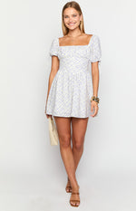 Danyal Purple Floral Mini Dress Image