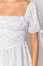 Danyal Purple Floral Mini Dress Image