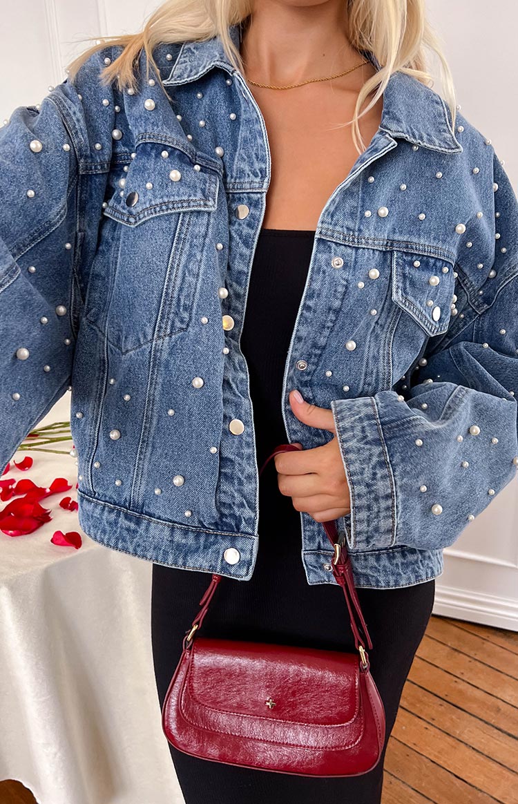 Denim Dazzle Pearl Mid Wash Denim Jacket Image