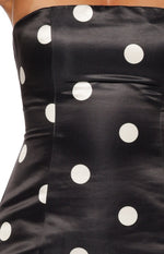 Eden Black Polka Dot Maxi Dress Image