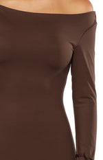 Elisha Chocolate Jersey Maxi Dress Image