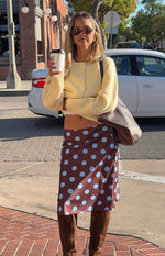Ellia Butter Yellow Button Down Cardigan Image