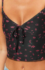 Emz Black Floral Mesh Cami Image