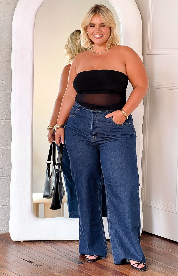 Essie Dark Blue Straight Leg Jeans Image