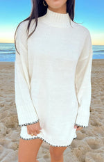 Flynn Cream Sweater Dress Image