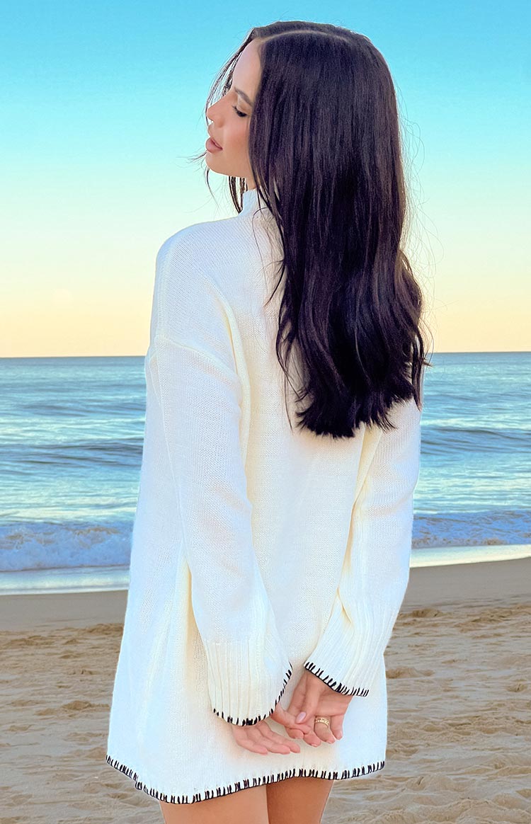 Flynn Cream Sweater Dress Image