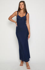 Gabriella Navy Mesh Maxi Dress Image