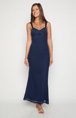 Gabriella Navy Mesh Maxi Dress Image