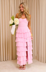Georgie Pink Ruffle Maxi Dress Image