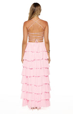 Georgie Pink Ruffle Maxi Dress Image