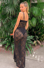 Rear view of black mesh briefs with a high-cut leg