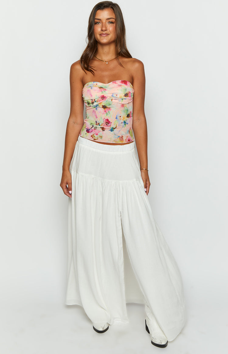 Gill Pink Floral Mesh Top Image
