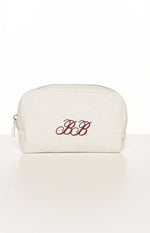 Glow Time White Embroidered Makeup Bag (FREE over £90) Image