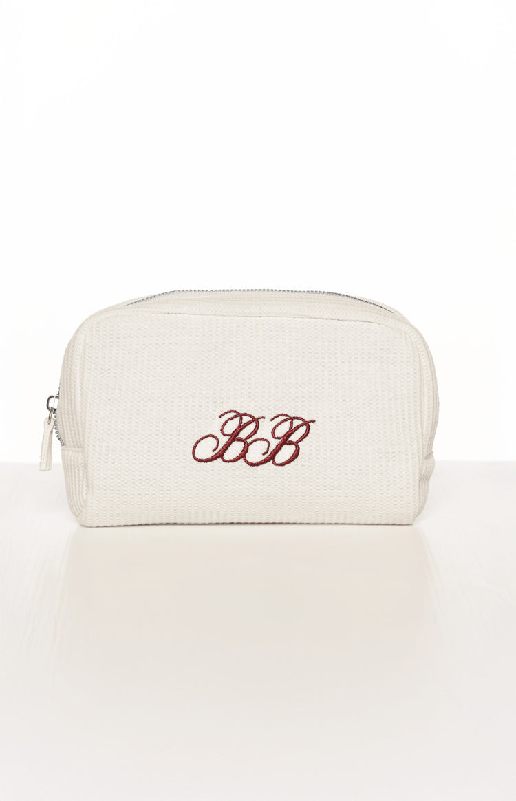 Glow Time White Embroidered Makeup Bag (FREE over £90) Image