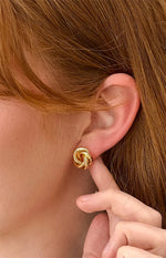 Gold Knot Stud Earrings (FREE over £55) Image