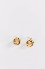 Gold Knot Stud Earrings (FREE over £55) Image