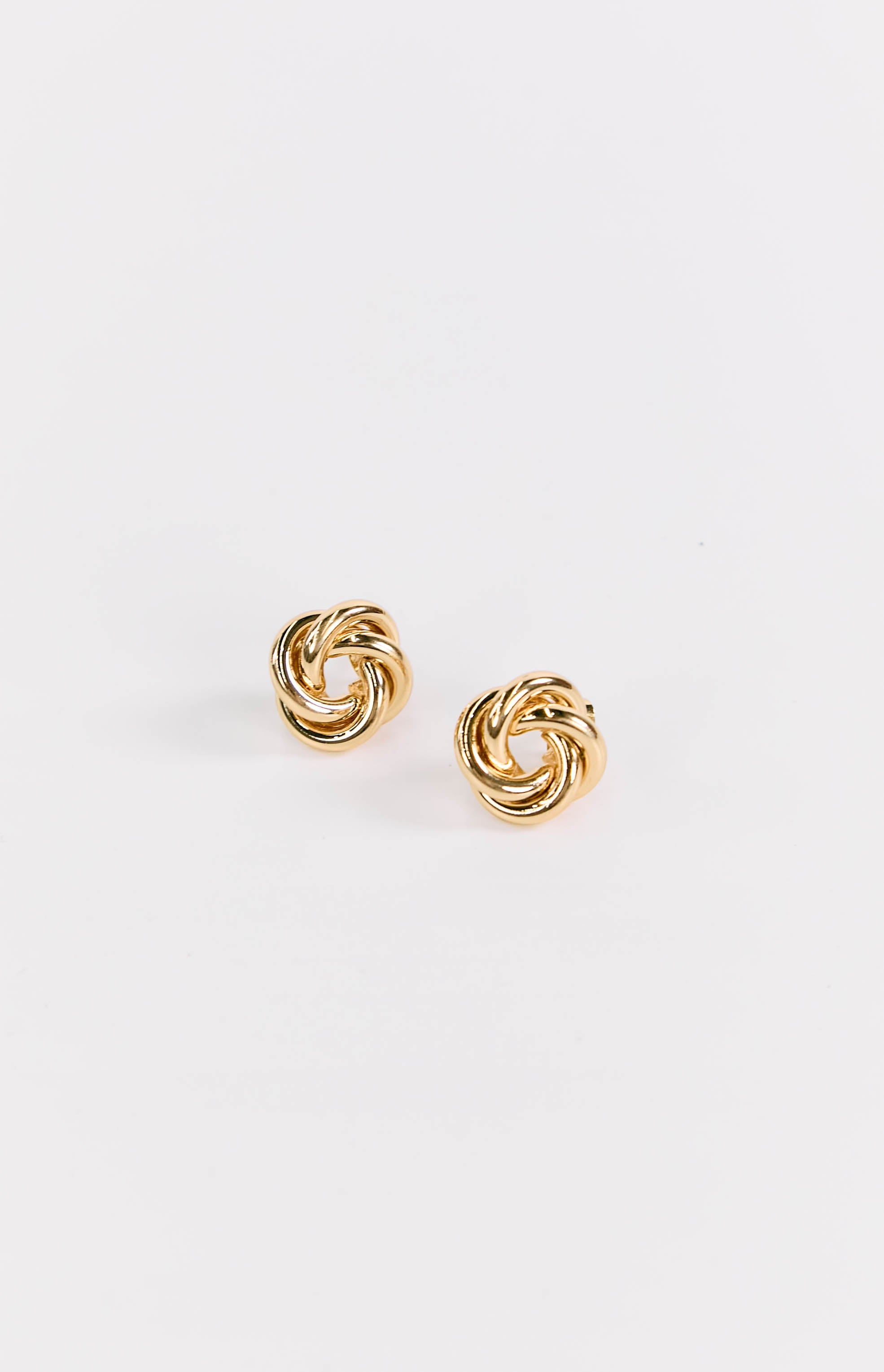 Gold Knot Stud Earrings (FREE over £55) Image