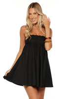 Beginning Boutique Gracelyn Black Eyelet Embroidered Mini Dress black babydoll mini dress with eyelet embroidered bust and spaghetti straps