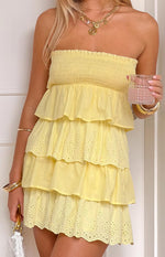 Hannah Yellow Strapless Mini Dress Image