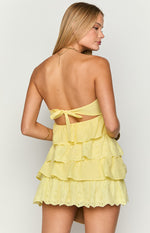 Hannah Yellow Strapless Mini Dress Image