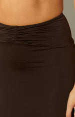 Haylo Chocolate Maxi Skirt Image