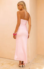 Hendrea Pink Stripe Jersey Midi Dress Image