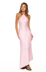 Hendrea Pink Stripe Jersey Midi Dress Image