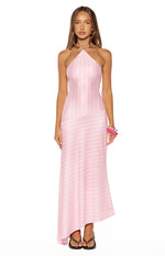 Hendrea Pink Stripe Jersey Midi Dress Image