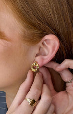 Hollie Gold Chunky Hoop Earrings Image