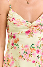 Honey Yellow Bloom Mini Dress Image
