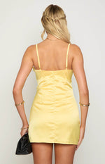 Honey Yellow Contrast Mini Dress Image