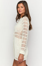 Ingrid Cream Crochet Mini Dress Image