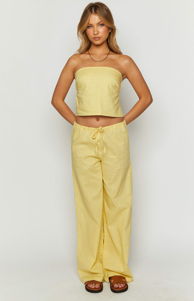Ibiza Yellow Strapless Top Image