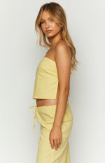Ibiza Yellow Strapless Top Image