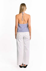 Imee Blue Striped Top Image