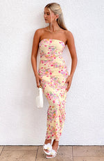 Imogen Yellow Bloom Maxi Dress Image
