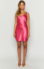 Indigo Skye Pink Satin Mini Dress Image