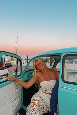 Beginning Boutique Indio White Crochet Maxi Skirt white crochet maxi skirt with floral cutout details