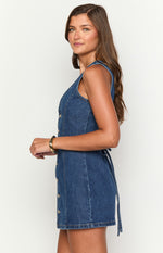 Isla Dark Wash Denim Mini Dress Image