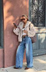 It Girl Sand Faux Fur Jacket - PRE ORDER Image