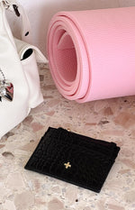 Ivy Black Croc Wallet Image