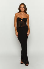 Jacqulin Black Strapless Top Image