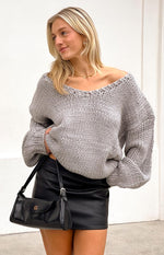 Jaimee Black PU Pebbled Mini Skirt Image