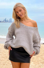 Jaimee Black PU Pebbled Mini Skirt Image