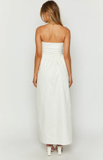 Jazlynn White Strapless Maxi Dress Image
