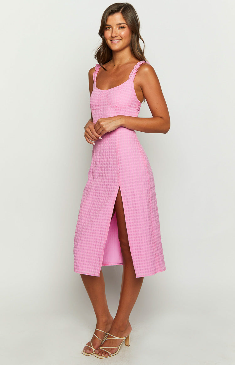 Jessie Pink Midi Dress Image